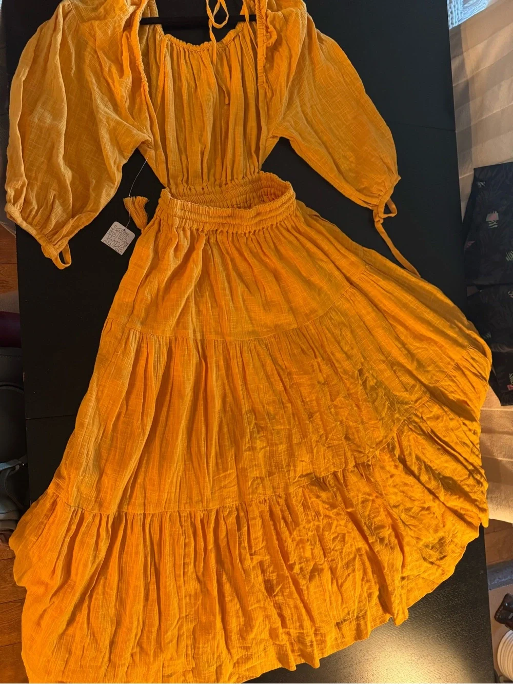 Free People Backless Tiered Maxi Dress in Bright Yellow - Picture 4 of 6